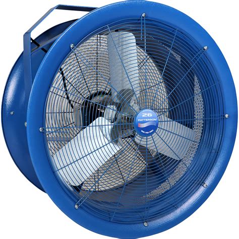 Patterson Column Wall Mount Fan — 26in. Dia., 7,650 CFM, 1 HP, Model# H26A + CW BLUE | Northern ...