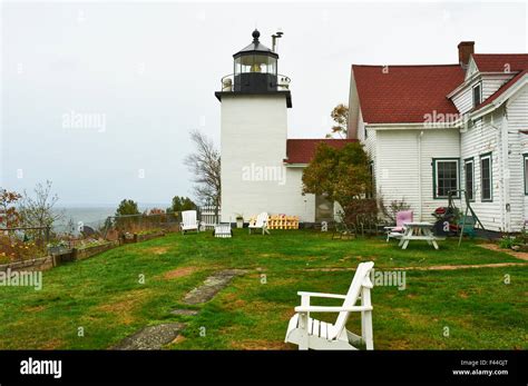 Lighthouse at Acadia National Park, Maine Stock Photo - Alamy