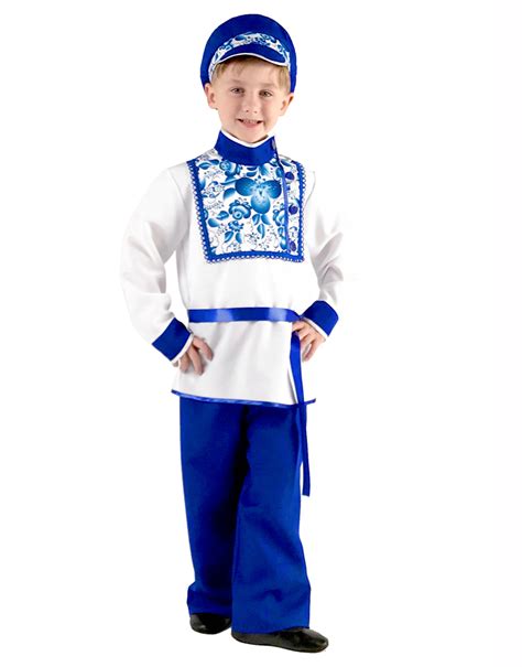 Russian costume ''Gzhel'' for boys | RusClothing.com