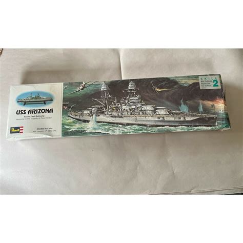 Vintage Revell USS Arizona Pacific Fleet Battleship 17 Model H-302 USA ...