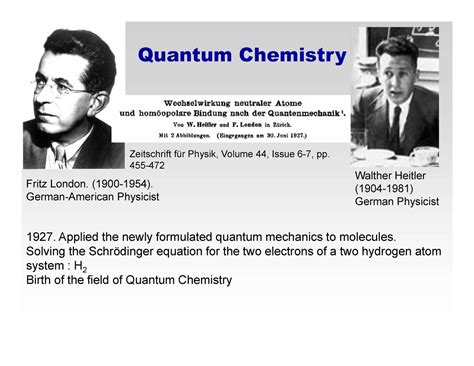 CM8003 2019-Slide set 8a - Quantum Chemistry Zeitschrift für Physik ...