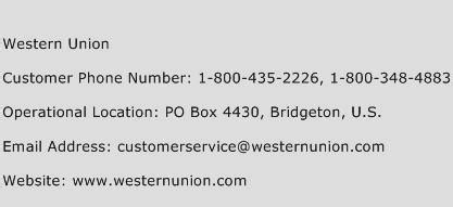 Western Union Customer Service Number | Toll Free Phone Number of Western Union