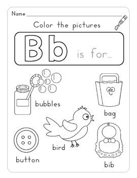 Letter Bb ... Letter of the Week Activity Worksheets by MaQ Tono