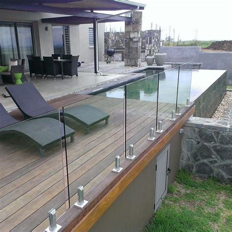 Decking Fence Glass Railing & Glass Balustrade Frameless Spigots Systems - Glass Balustrade and ...