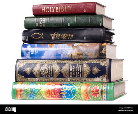 Stack of religious books Stock Photo - Alamy