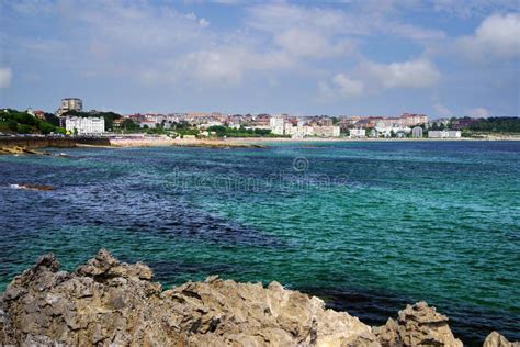 Cantabrian Coast in Santander, the Bay of Biscay, Atlantic Ocean, Spain ...