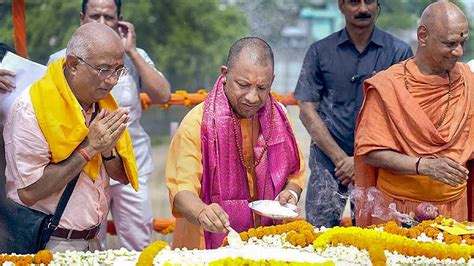 Ram Temple | Yogi Adityanath lays foundation stone for 2nd stage of Ram ...