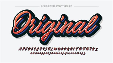 Red Bold Italic Cursive Calligraphy Font 3553295 Vector Art at Vecteezy