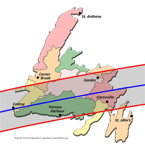 The path of totality through North America - the Great North American Eclipse of April 8, 2024 ...