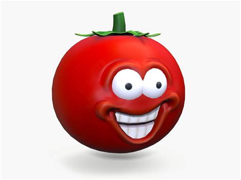 3D model Cartoon Smiley Tomato VR / AR / low-poly | CGTrader