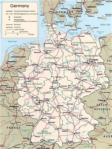 Duitsland landkaart | Afdrukbare plattegronden van Duitsland - OrangeSmile.com