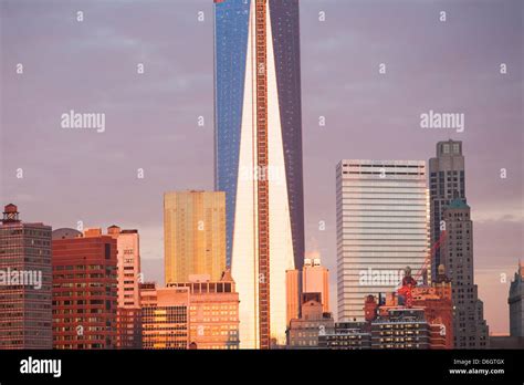 New York City skyline at sunset Stock Photo - Alamy