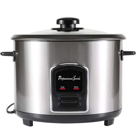 Professional Series 12-Cup Rice Cooker Stainless Steel PS75068 - The Home Depot