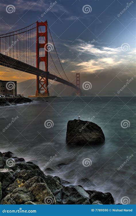 Golden Gate Bridge sunset stock photo. Image of bridge - 7789590