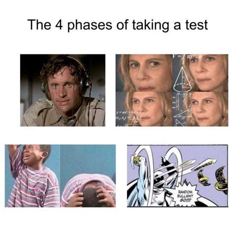 The 4 phases of taking a test - Meme by Peebee :) Memedroid