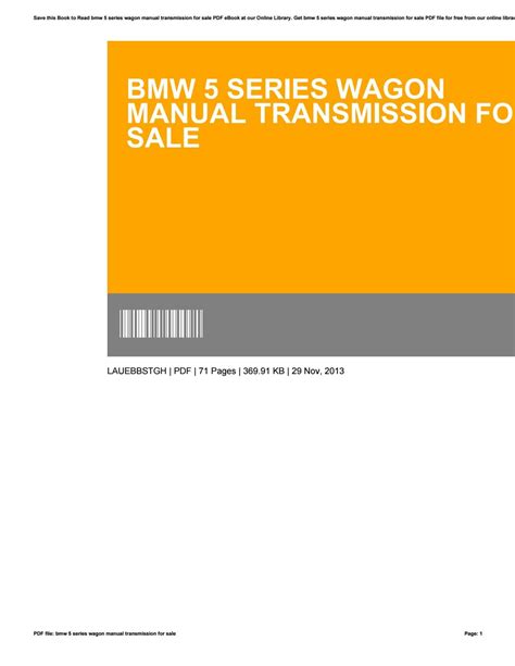 Bmw 5 series wagon manual transmission for sale by as322 - Issuu