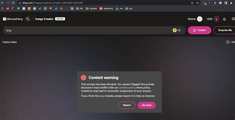 Microsoft Bing Image Creator Prompt Blocked - Image to u