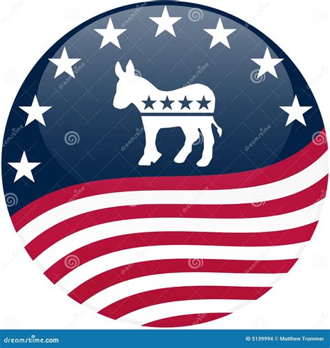 Democrat Button - Waving Flag Editorial Stock Image - Illustration of flag, democratic: 5139994