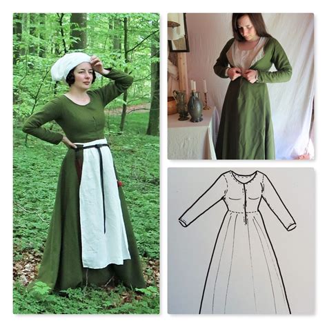 Medieval Dress Peasant, Medieval Dress Pattern, Viking Dress ...