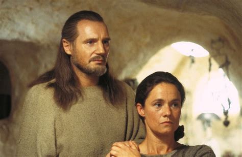 The Phantom Menace - Liam Neeson [Qui-Gon Jinn] & Pernilla August [Shmi Skywalker] about Anakin ...