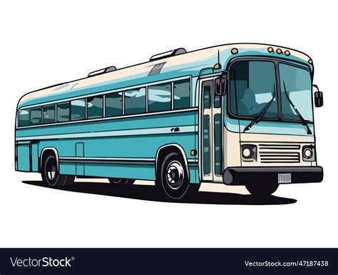 Blue bus design Royalty Free Vector Image - VectorStock