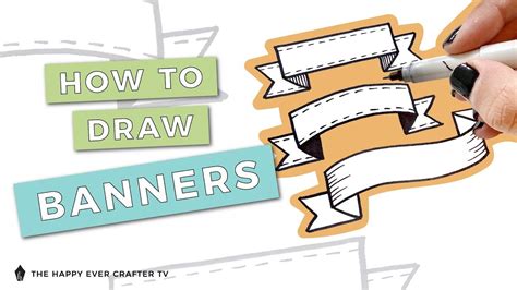 How to Draw Banners (with FREE WORKSHEETS!) | Carte scrapbooking, Carte, Scrapbooking