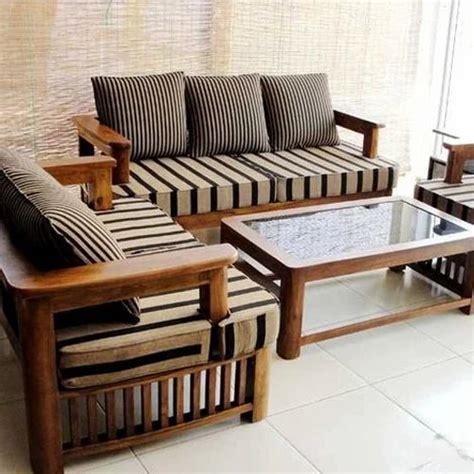 Sofa Set - Solid Wooden Sofa Set With Contour Cushion Manufacturer from ...