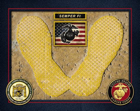 Semper Fi Yellow Footprint Legacy Poster (San Diego)