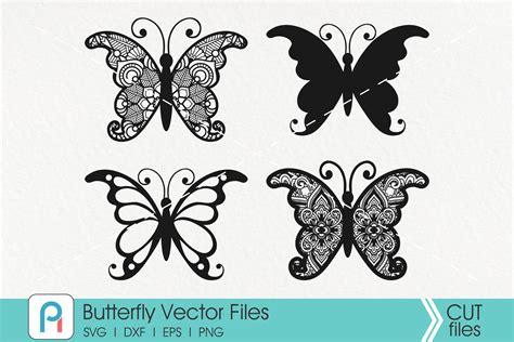 Butterfly Svg, Butterfly Mandala Svg, Mandala Svg, Zentangle Svg By ...