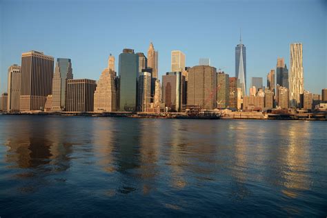 21-3 New York Financial District Skyline After Sunrise From Brooklyn ...