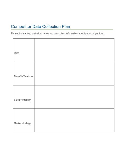 Data Collection Plan Template