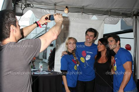 Christian LeBlanc, Adam's wife, Adam Gregory, Nadia Bjorlin, Bra – Stock Editorial Photo © Jean ...