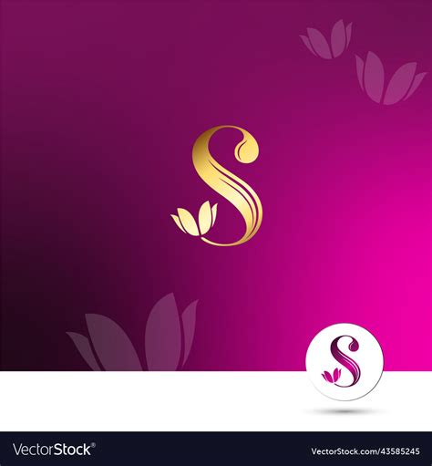 Elegant golden letter s logo design concept Vector Image