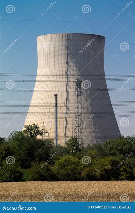 Nuclear Power Plant Cooling Tower Stock Photo - Image of industrial ...