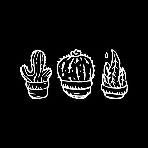 Cactus doodle set Vector illustration 13211972 Vector Art at Vecteezy