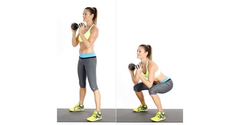 Weighted Squats | At Home Leg Exercises | POPSUGAR Fitness Photo 5