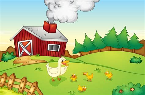 Farm scene 367737 Vector Art at Vecteezy