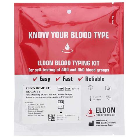 Home Blood Typing Kit, D Adamo Personalized Nutrition