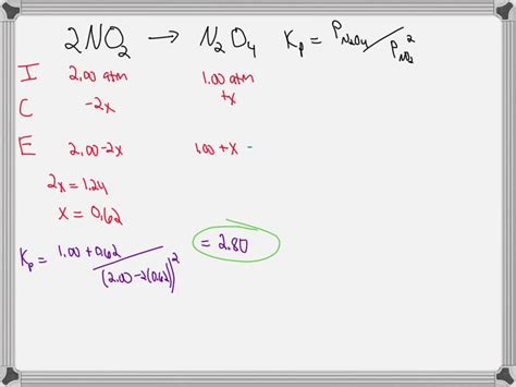 SOLVED: A flask is charged with 2.00 atm of nitrogen dioxide and 1.00 ...