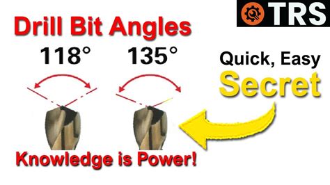 Drill Point Angle Chart