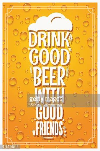 Beer Glass Logo Design Concept Slogan Background Stock Clipart ...