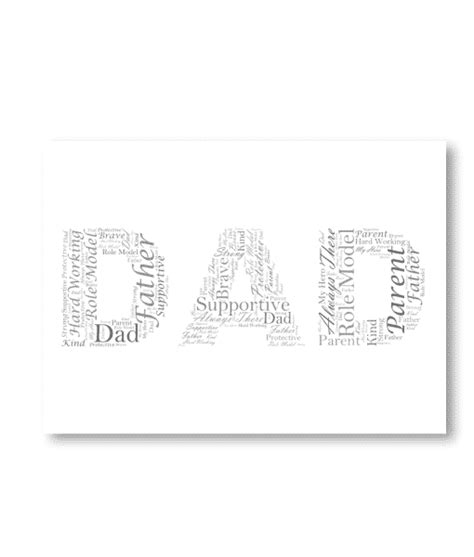 dad-word-art-print-greys print only | ABC Prints