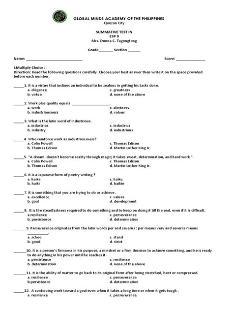 Esp 9 and 10 | PDF