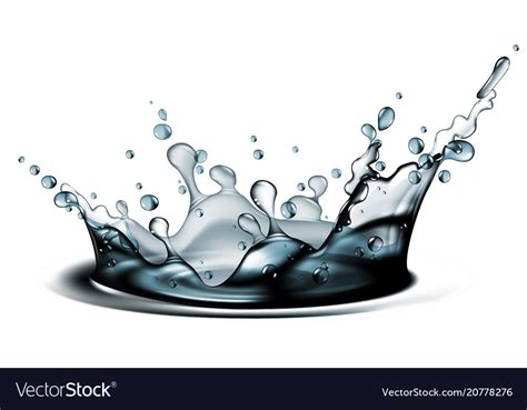 Water splash effect high detailed realistic Vector Image