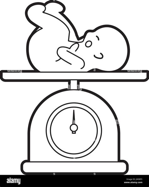 scale with baby isolated icon Stock Vector Image & Art - Alamy