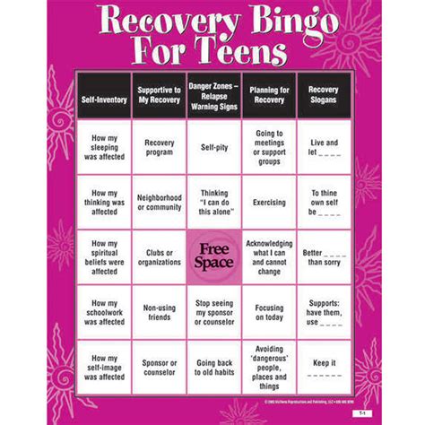 Bingo Games for Therapy & Counseling - Teens - Childs Work Childs Play