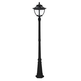 Gama Sonic Baytown II Solar Lamp Post with EZ Anchor - Black Finish - Walmart.com