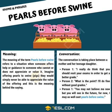 Pearls Before Swine Meaning, Origin and Examples • 7ESL