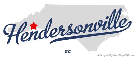 Map of Hendersonville, NC, North Carolina