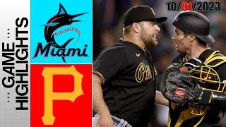 Pittsburgh Pirates vs Miami Marlins GAME HIGHLIGHTS [TODAY] October 01, 2023 by @The Funky ...